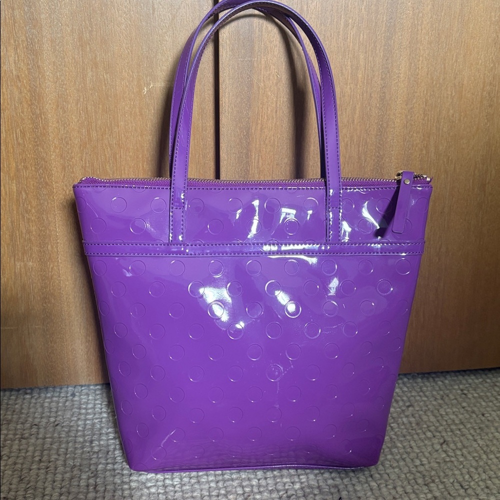 Kate Spade Patent Purple Tote Bag and wallet - Picture 7 of 9